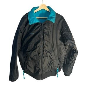 Columbia Vintage Mens Reversable Bomber Style Jacket Sz Large